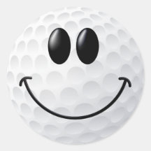 Golfbollsmiley face klistermärken
