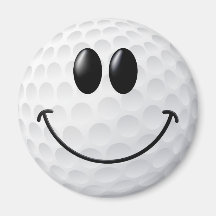 Golfbollsmiley face kylskåps magneter