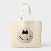 Golfbollsmiley face tote bag