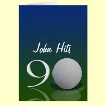 Golffödelsedaginbjudan för åriga 90 kort