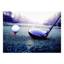 Golfinbjudningar - golfboll- & fladdermösskonstver