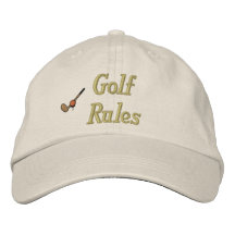 Golfregler broderade hatten