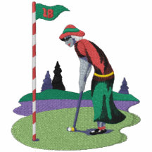Golfspel Fru Claus Broderad Hoodie