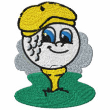 Golfspelet broderade skjortan broderad tröja