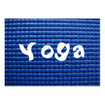 Golv för klibbig Yoga för blått mattt & Wood Visitkort Mallar