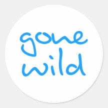 gone wild runde aufkleber