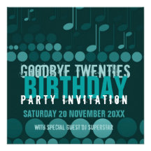 Goodbye inbjudan för party för 20-talfödelsedagdan