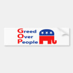 GOP - Girighet över folk Bildekaler