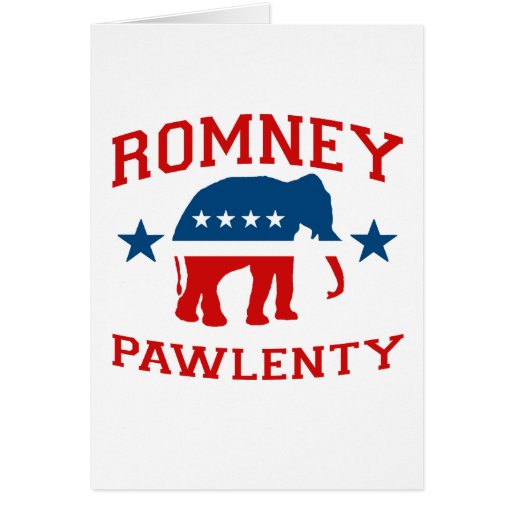 GOP MASCOT.png för ROMNEY PAWLENTY VP Hälsningskort