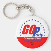 Gop-republikan Keychain Nyckel Ringar