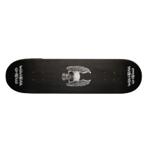 Gör den vinkara bevingada döskalle skateboard