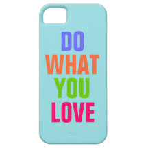 Gör vad dig älskar, blåttbakgrundsiPhone 5 iPhone 5 Case-Mate Skal