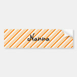 Görade randig orange och vit bildekal