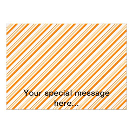 Görade randig orange och vit anpassade inbjudningskort