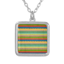GÖRAR RANDIG det FÄRGRIKA MÖNSTER 1443_stripes POL Skräddarsydda Halsband