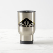Görat klar för att landa landningsbanan kaffe kopp