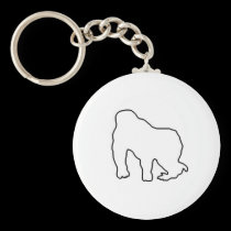 Gorilla Zoe Keychain - gorillan skisserar nyckelringar