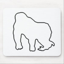 Gorilla Zoe Mousepad - gorillan skisserar musmattor