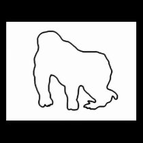 GorillaZoe vykort - gorillan skisserar vykort
