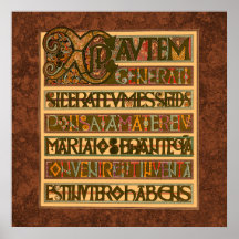 Gospelhistoria av St Matthew det 8th århundradet Print