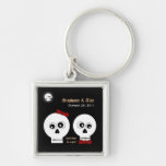 Goth döskallar som gifta sig Keychain Nyckelring
