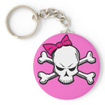 Goth flickaktigt skalle - keychain