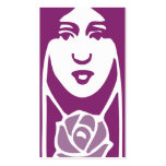 Goth Gothic Art Nouveau mysterious lady silhouette Business Card Template