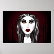 Gotisk affisch för vampyrflicka