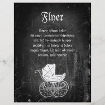 Gotisk barnvagn full färg flygblad