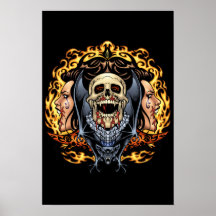 Gotisk design för döskallar, för vampyrer och för  posters