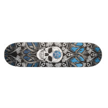 Gotisk döskallar - blått skateboard
