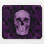 Gotisk purpurfärgad Halloween skalle Mus Mattor