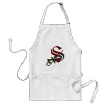 Gotisk rosa Monogram S Förkläden