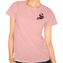Gotisk rosa Monogram S T-shirt