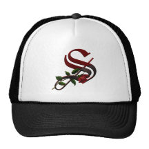 Gotisk rosa Monogram S Trucker Kepsar