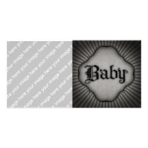 Gotisk textbaby fotokort
