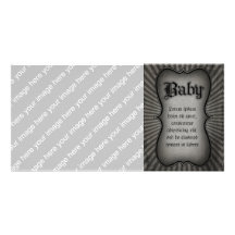 Gotisk textbaby fotokort mall