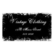 Gotisk vintagesvart visitkort