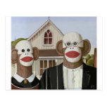 Gotiska sock monkey för amerikan vykort