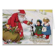 Gott nytt år för Santa julhälsningar Hälsnings Kort