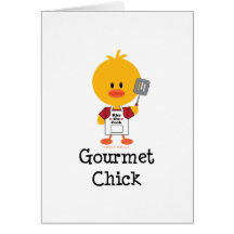 Gourmet- chickhälsningkort