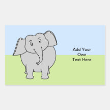 Grå elefant klistermärken