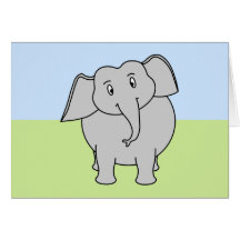 Grå elefant kort
