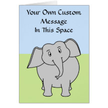 Grå elefant kort