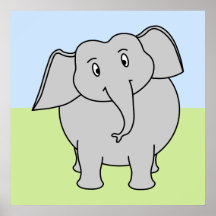 Grå elefant posters
