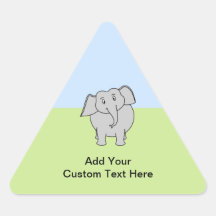 Grå elefant triangle sticker