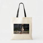Grå fängelsekund tote bag