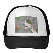 grå färglogicskull trucker keps