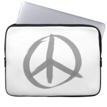 Grå fredstecken laptop datorfodral