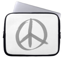 Grå fredstecken laptopfodral